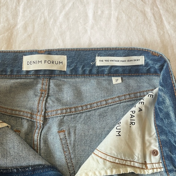 Denim Forum The 90’s Vintage Maxi Denim Skirt - Picture 2 of 10